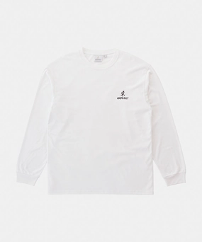 Street Casual Look Moisture Wicking Fabric One Point Logo L/S Tee