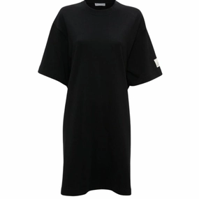 Button-Cuff Open Back T-shirt Dress