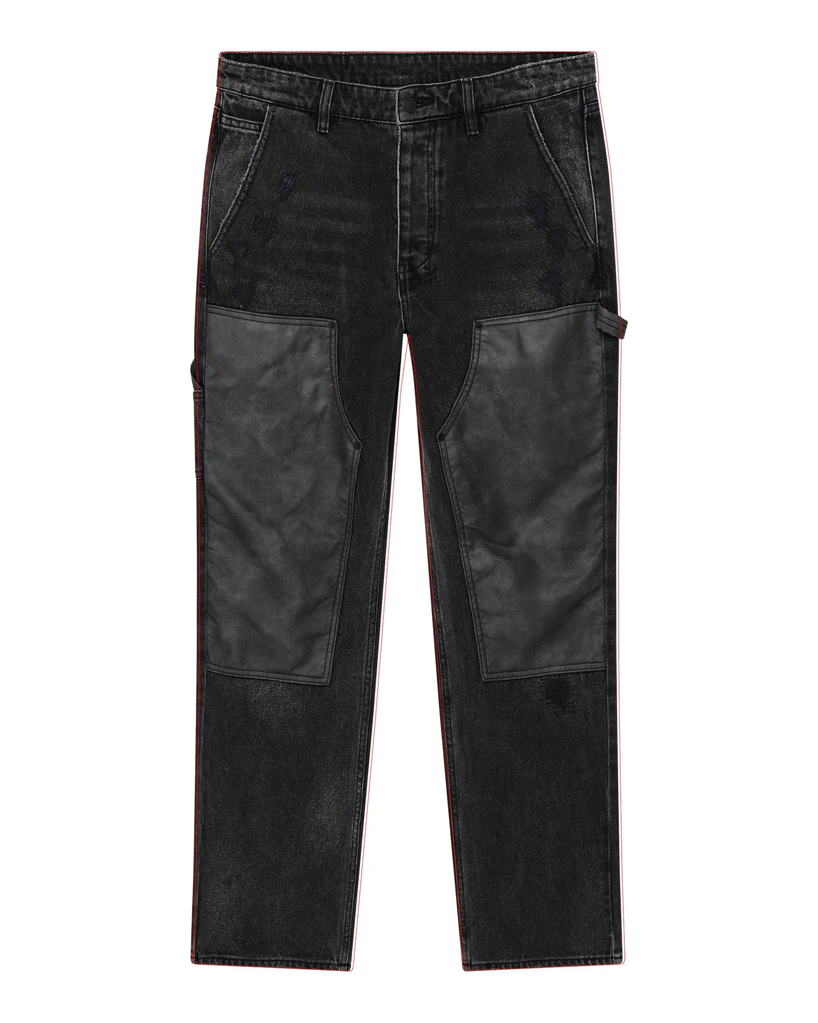 Modern Youth Style Party Look OPERATOR PANT TORQUED BLACK