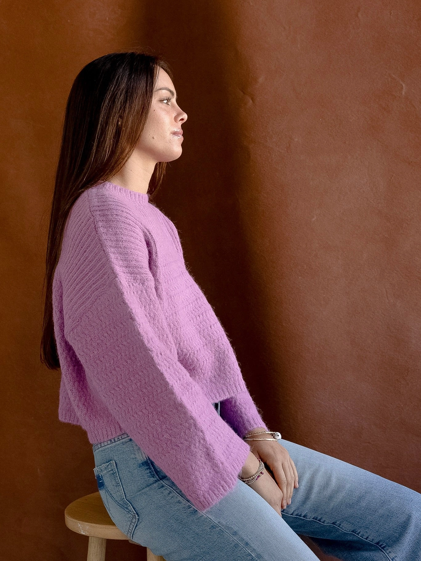 Orchid Dolman Sweater Under Cover