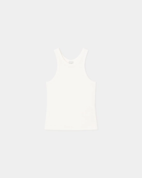 Quick Dry Technology Ergonomic Shoulder Shape Herve - Ribbed-Jersey Tank Top - Off White