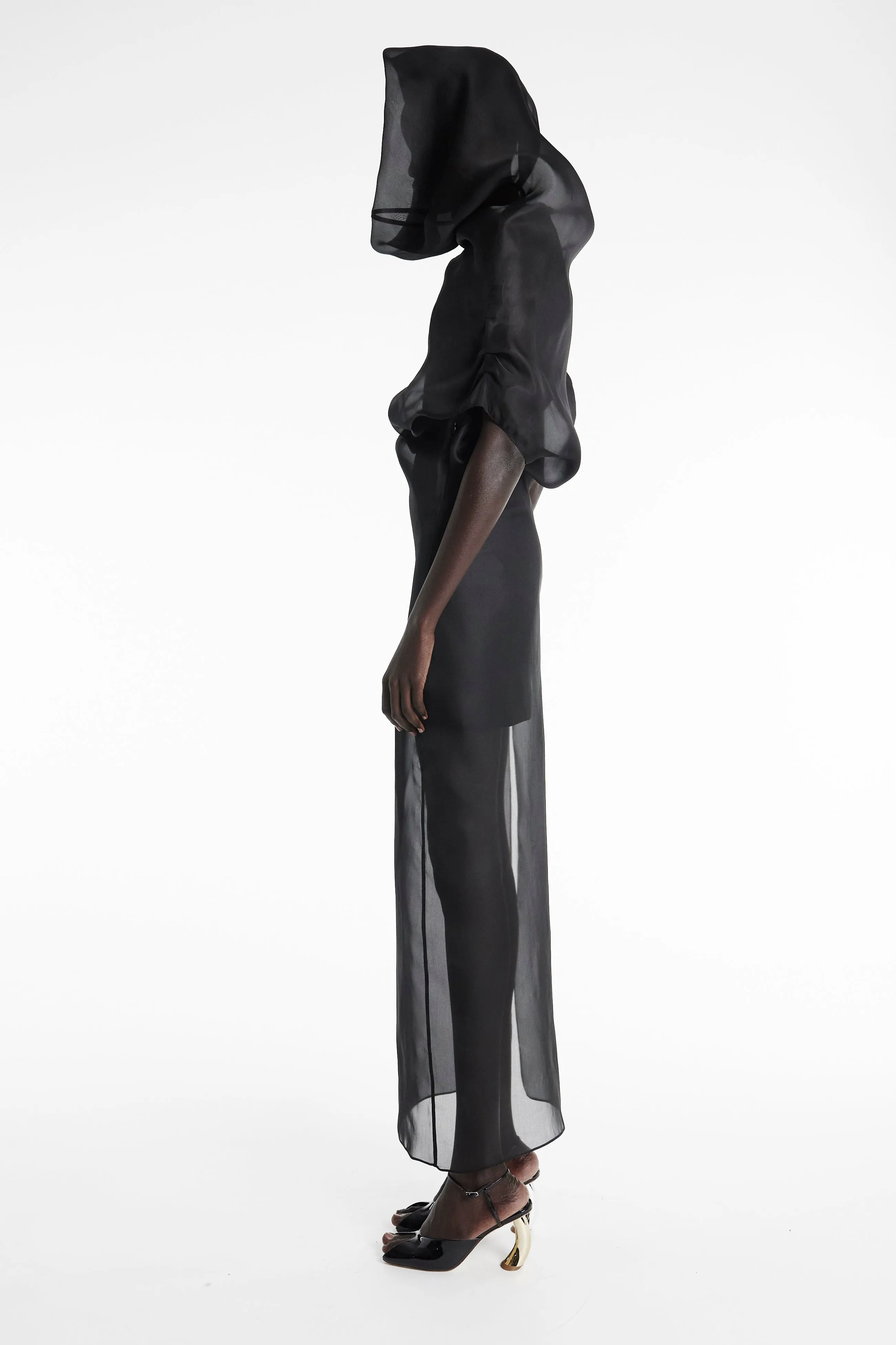spring fresh UV-Resistant Organza Dress Black
