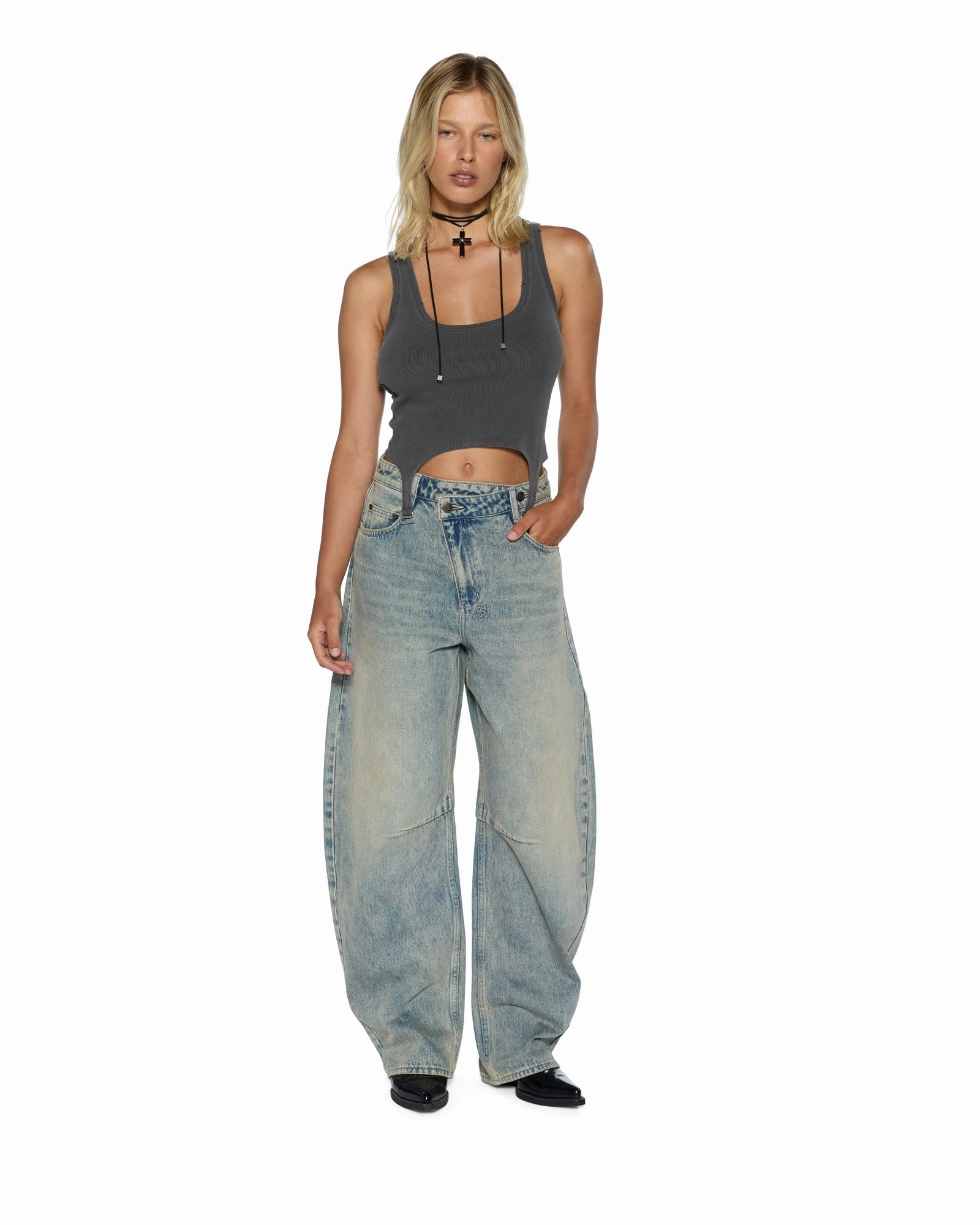 ORIGIN TANK GARTER CHARCOAL MinimalistAesthetic