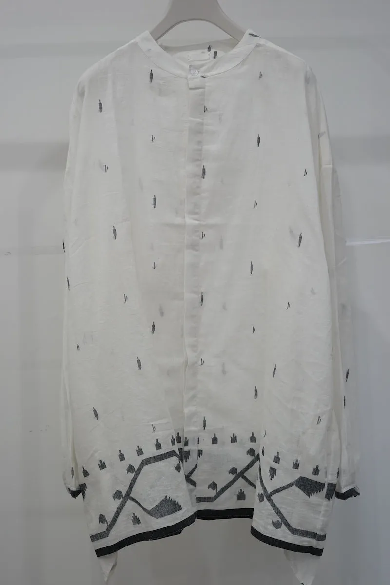 OVERSIZED BAND COLLAR SHIRTS