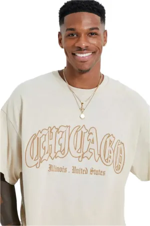 OVERSIZED CHICAGO PRINT T-SHIRT