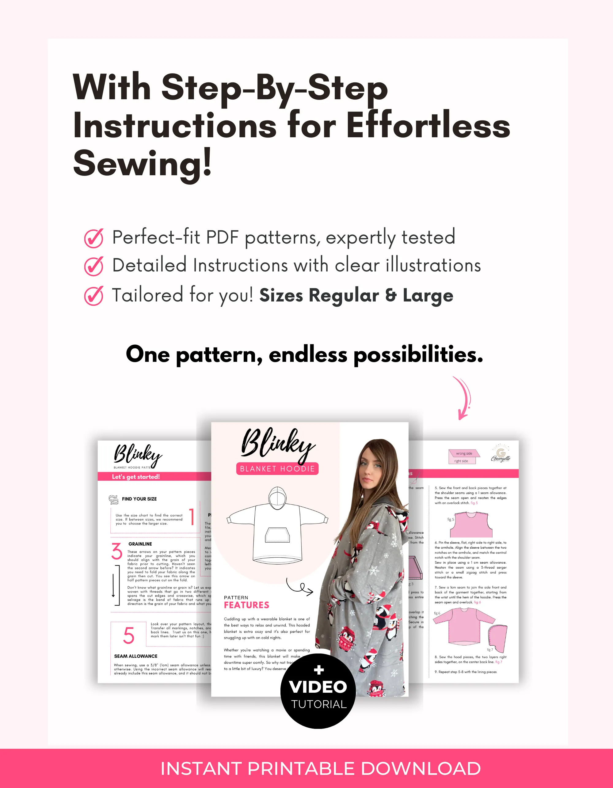 Oversized Hoodie Pattern