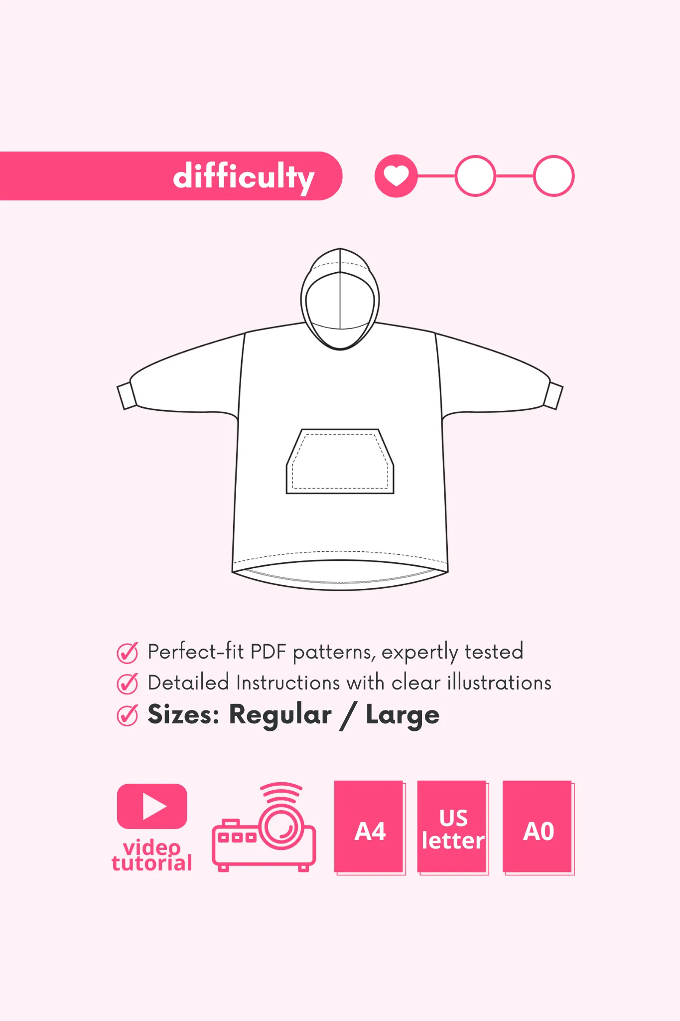 Oversized Hoodie Pattern
