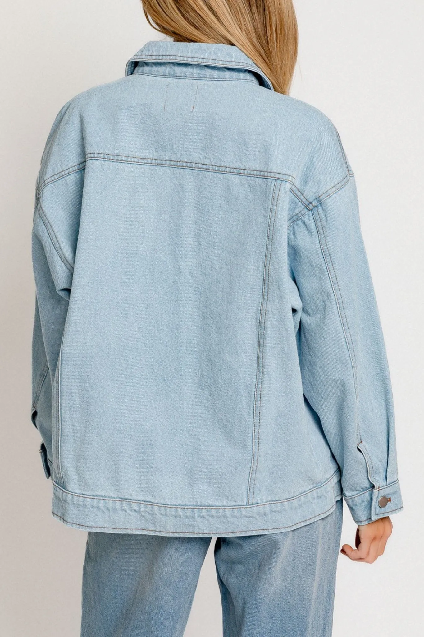 Oversized Washed Denim Jacket