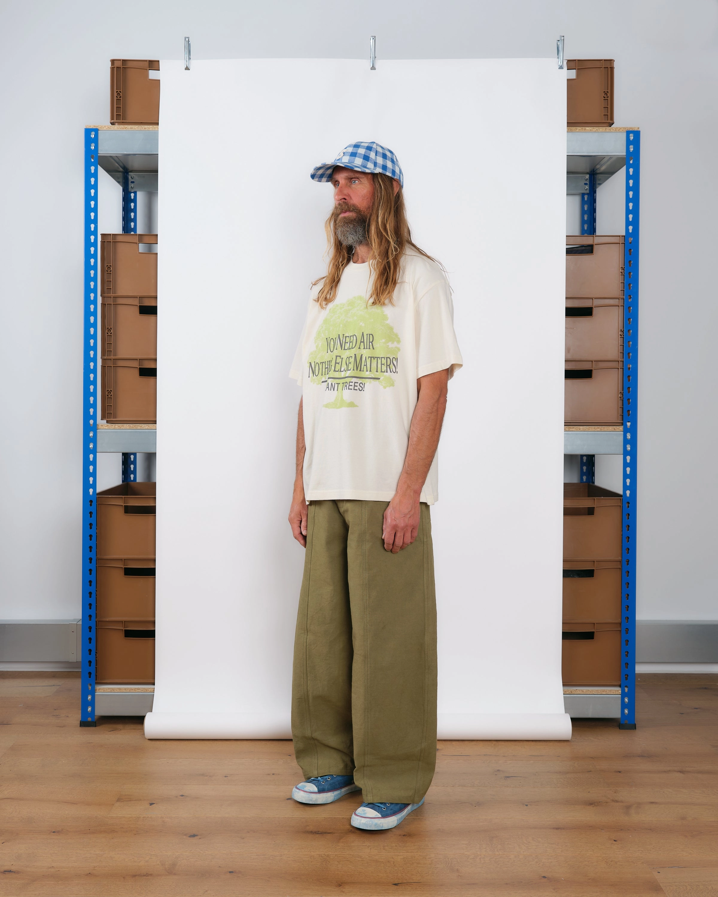 Eco friendly materials Grateful Tee SS - Ecru Plant Trees