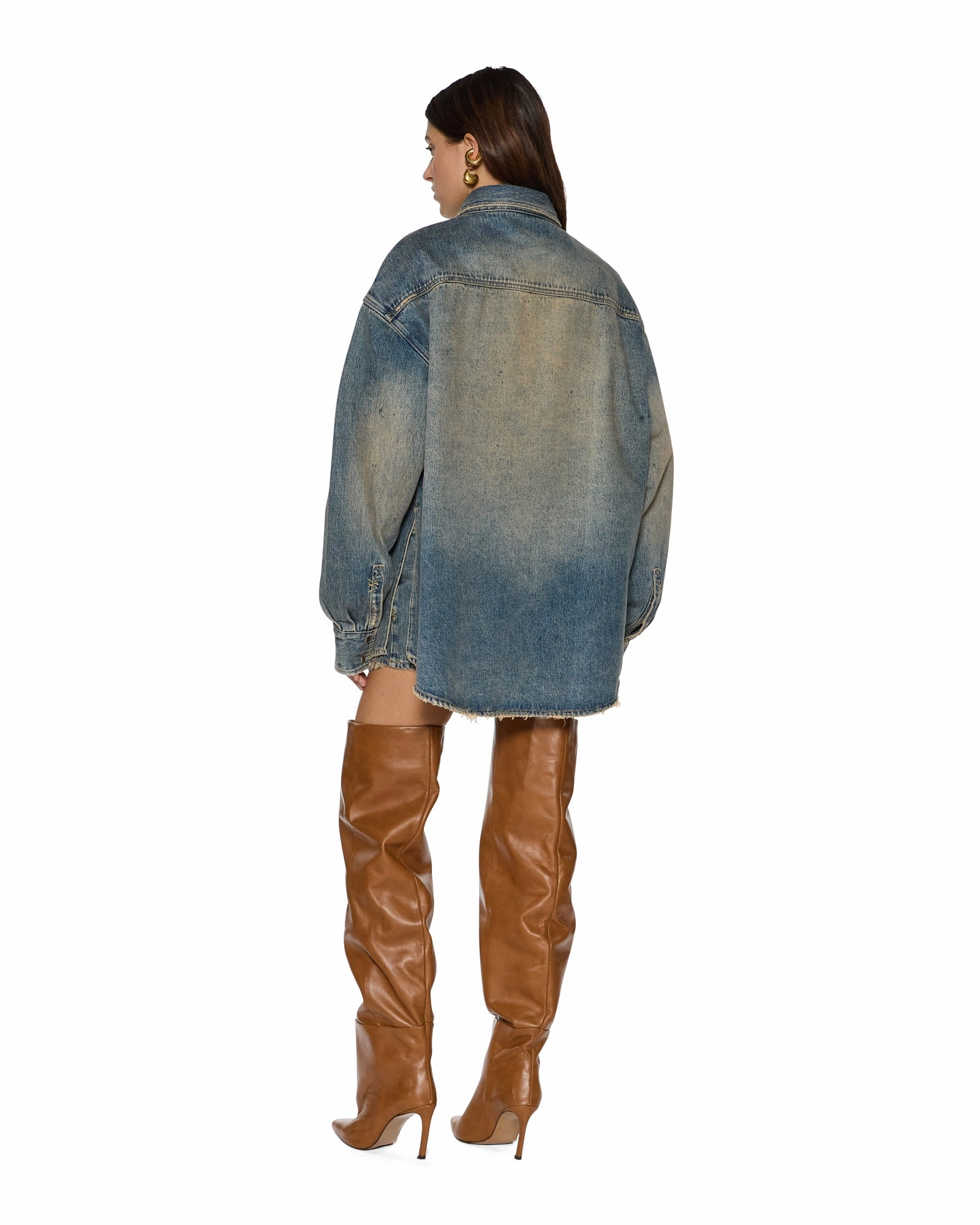 OVERSIZED LS SHIRT DUNE ContrastTipping Odor Resistant