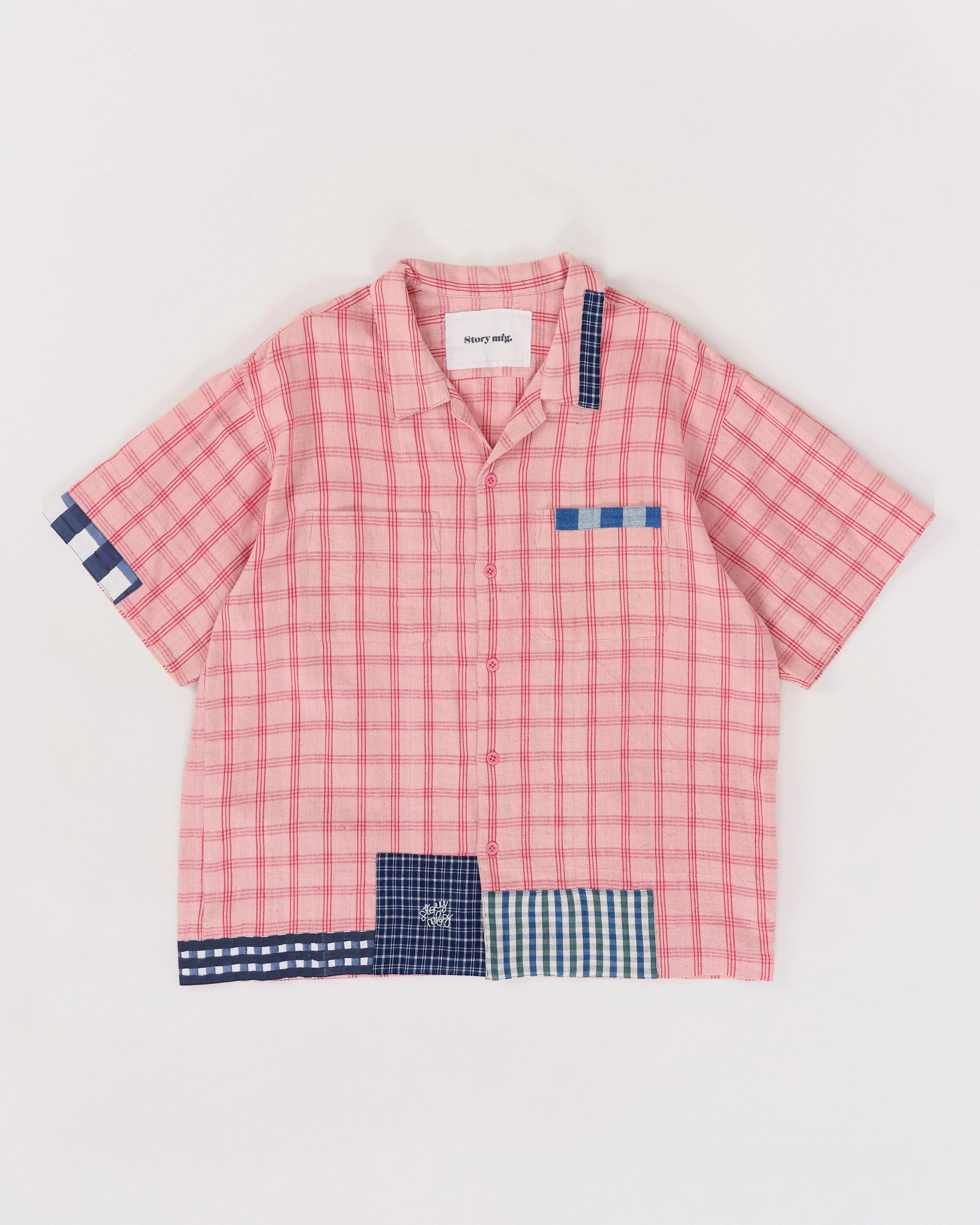 Preppy Vibe PA Shirt SS - Pink Picnic Handloom
