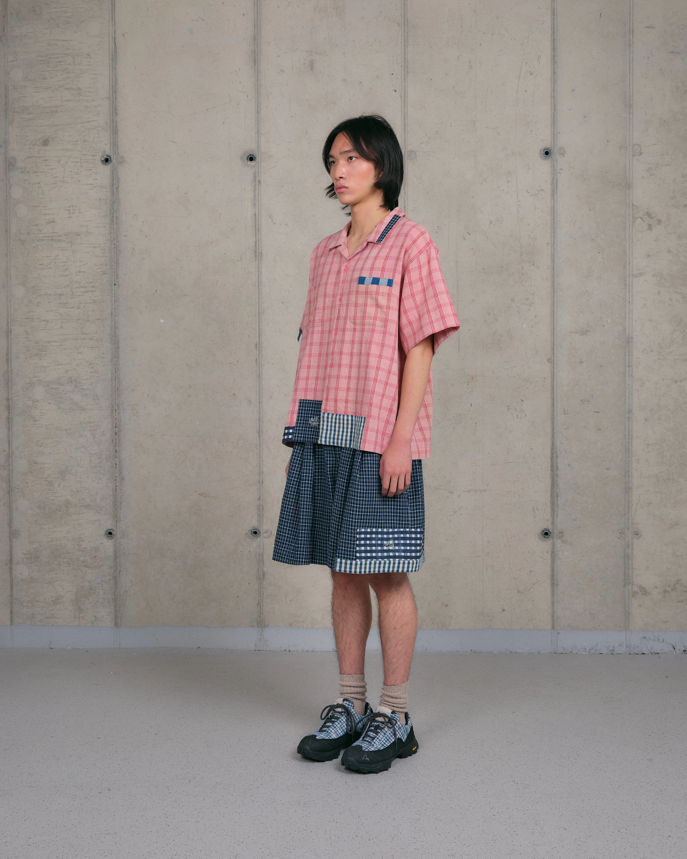 Versatile Clothing Cozy Option PA Shirt SS - Pink Picnic Handloom