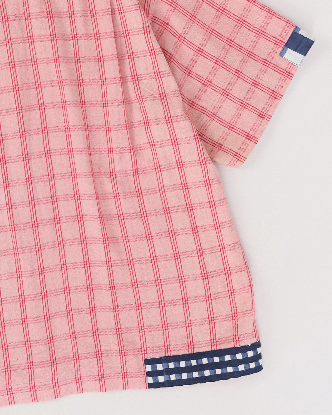 PA Shirt SS - Pink Picnic Handloom Trendy Design