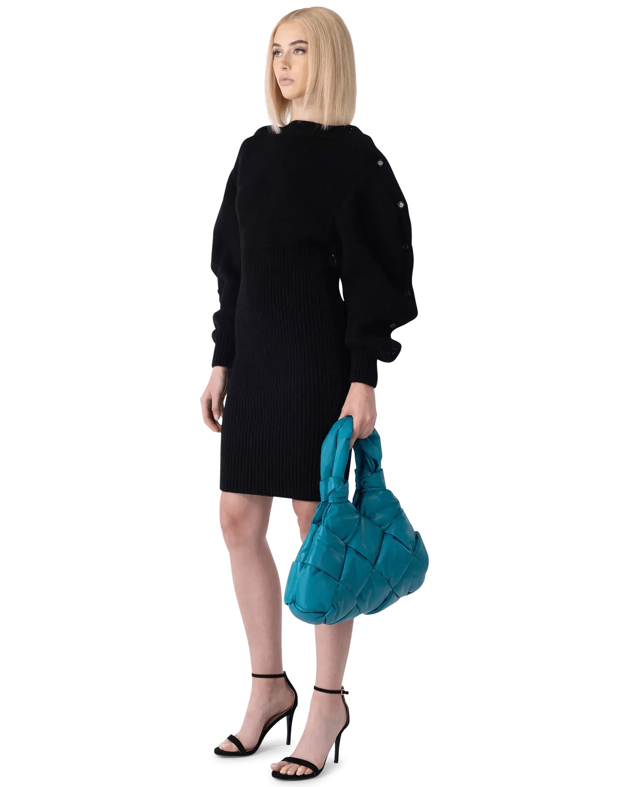 Padded Lock Shoulder Bag
