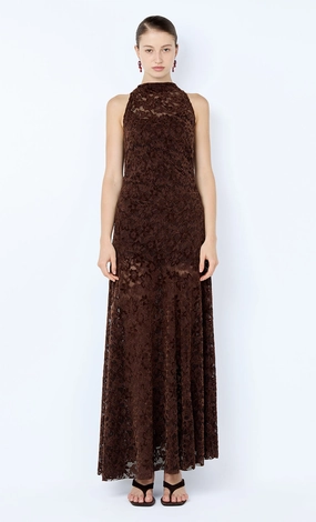 PAMELA HIGH NECK MAXI DRESS - CHOC Romantic Vibes Multipurpose