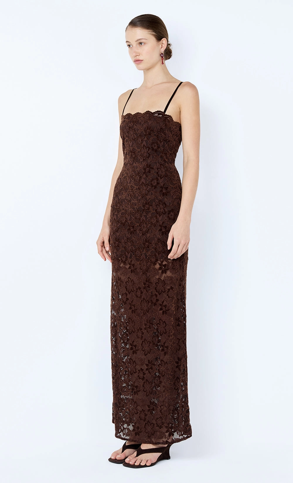 Bright Colors Understated Elegance PAMELA MAXI DRESS - CHOC