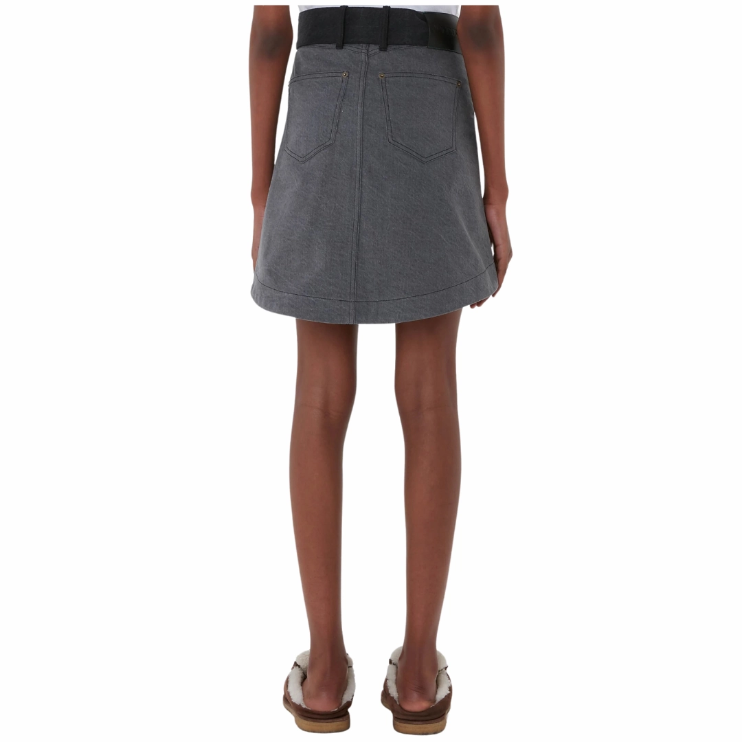Paneled Mini Skirt Crossback Strap