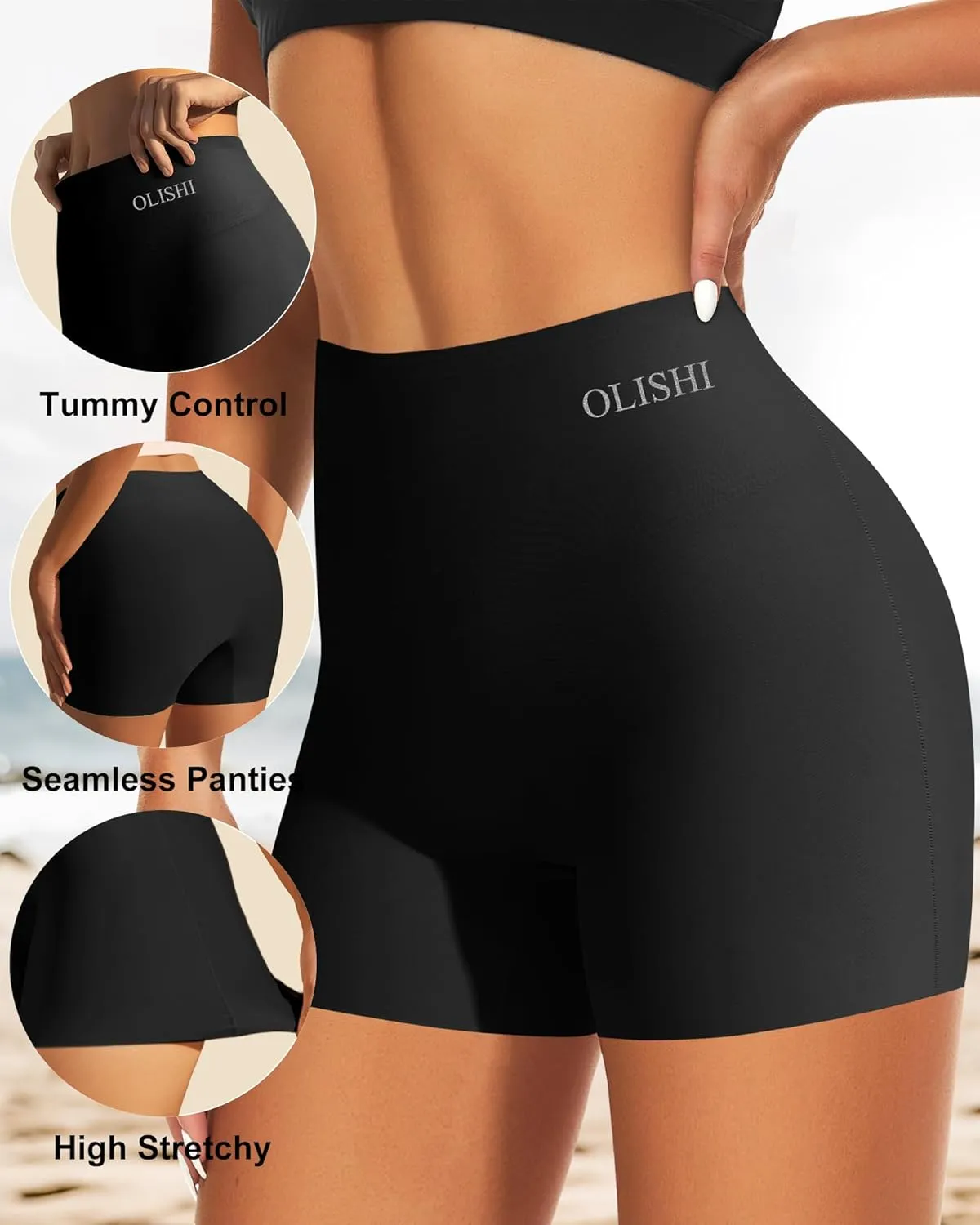Panties Underwear for Women Boxer Briefs Boy Shorts Seamless High Waisted 3 Packs