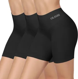 Panties Underwear for Women Boxer Briefs Boy Shorts Seamless High Waisted 3 Packs