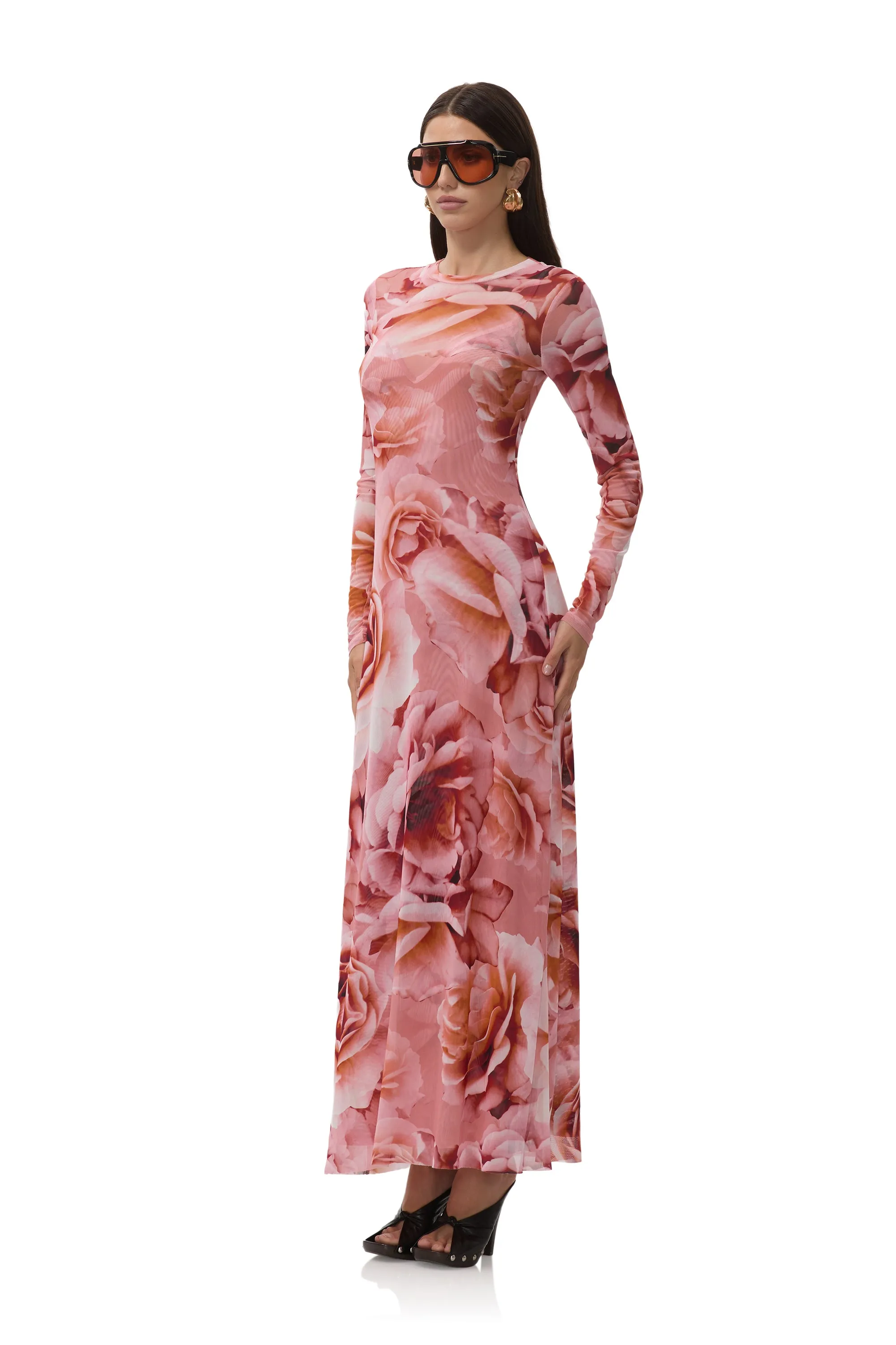 Fashion Mix Paola Dress - Peach Roses