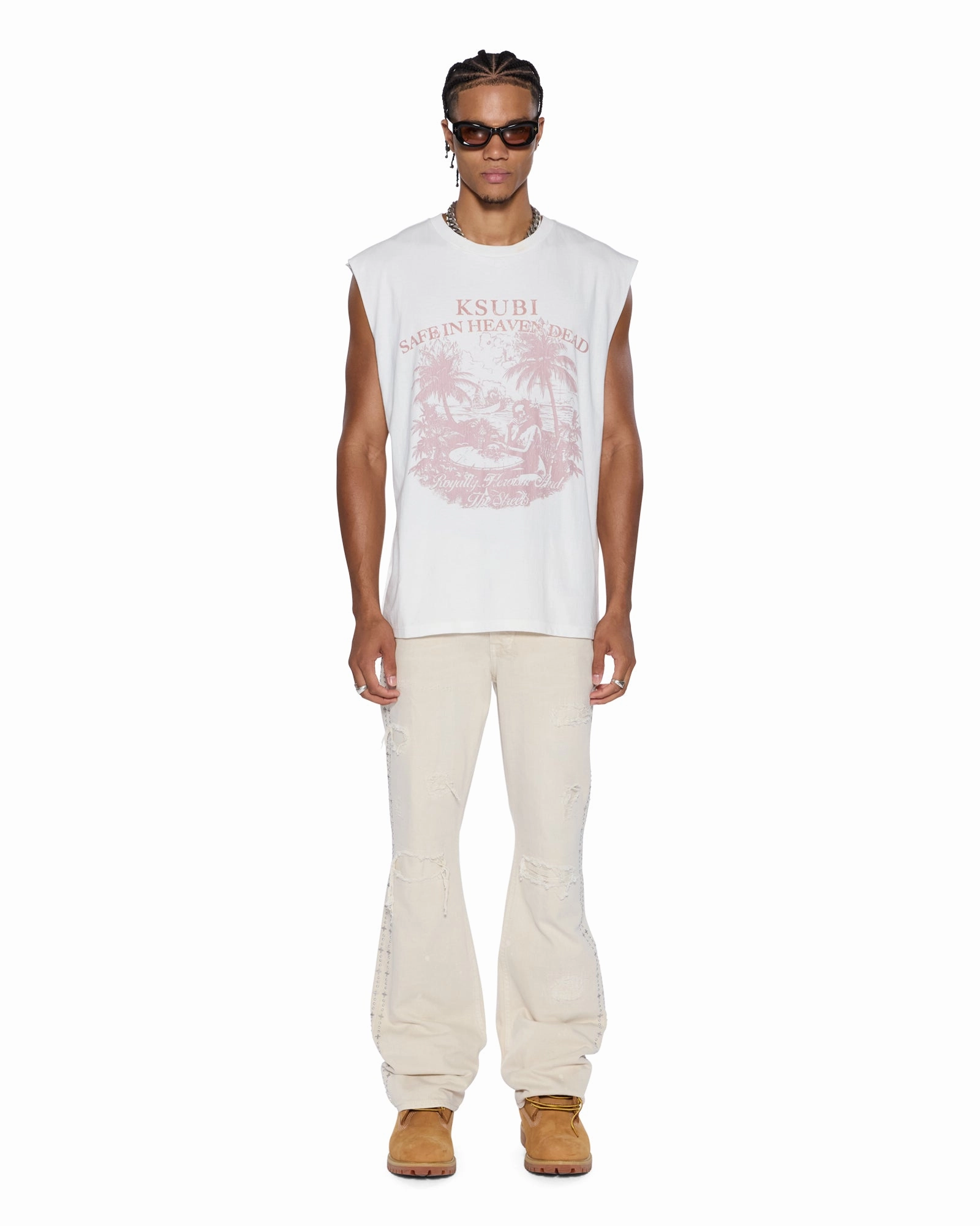 PARADISO CUT OFF TEE VINTAGE WHITE Quick Comfort