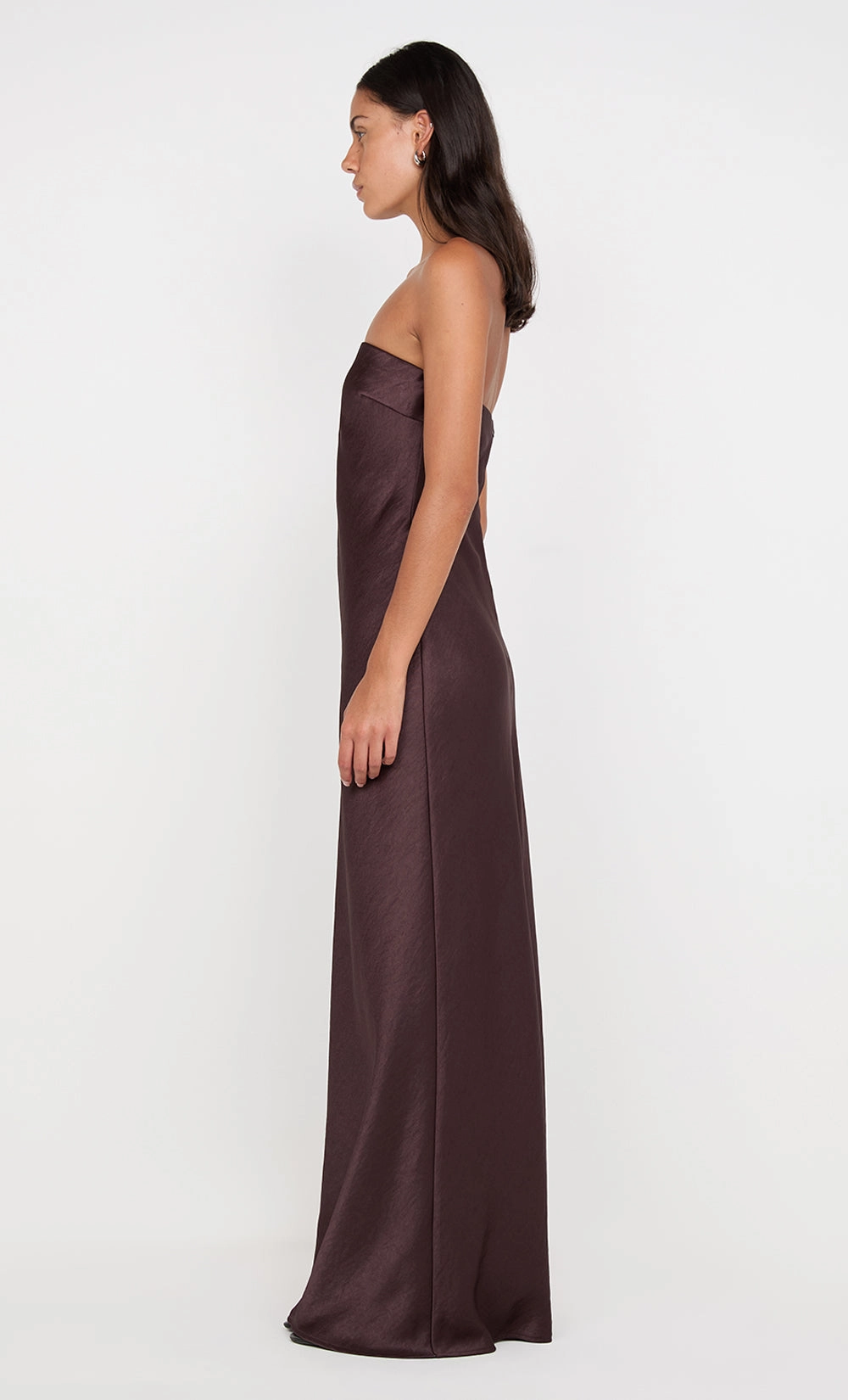 boho vibe AUSTEN STRAPLESS MAXI DRESS - DARK CHOCOLATE