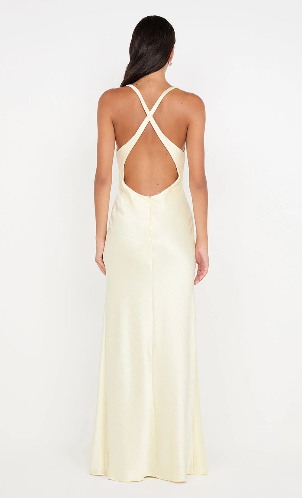 Luxe Wear THE DREAMER V NECK DRESS - ICE YELLOW