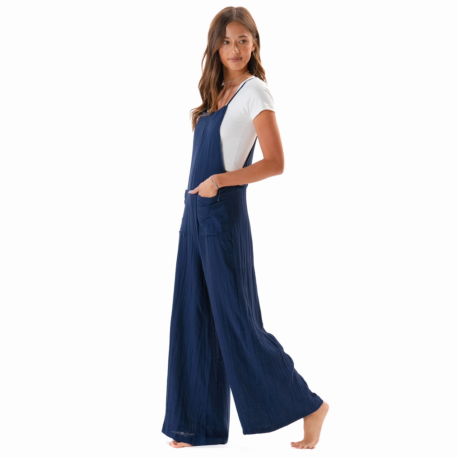 Calm Tone Work Pairing Oxford Nomad Jumpsuit