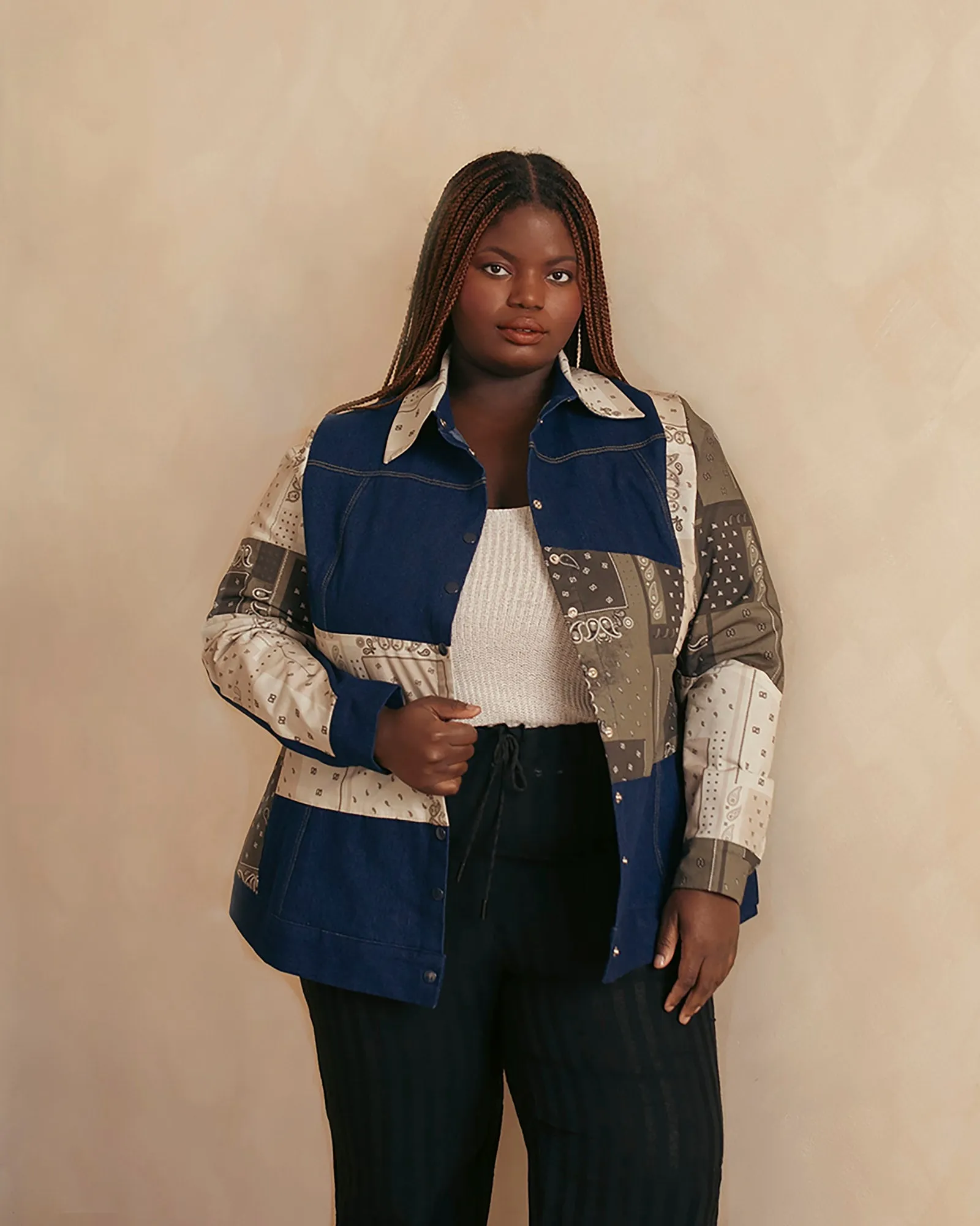 Patch Denim Jacket | Navy