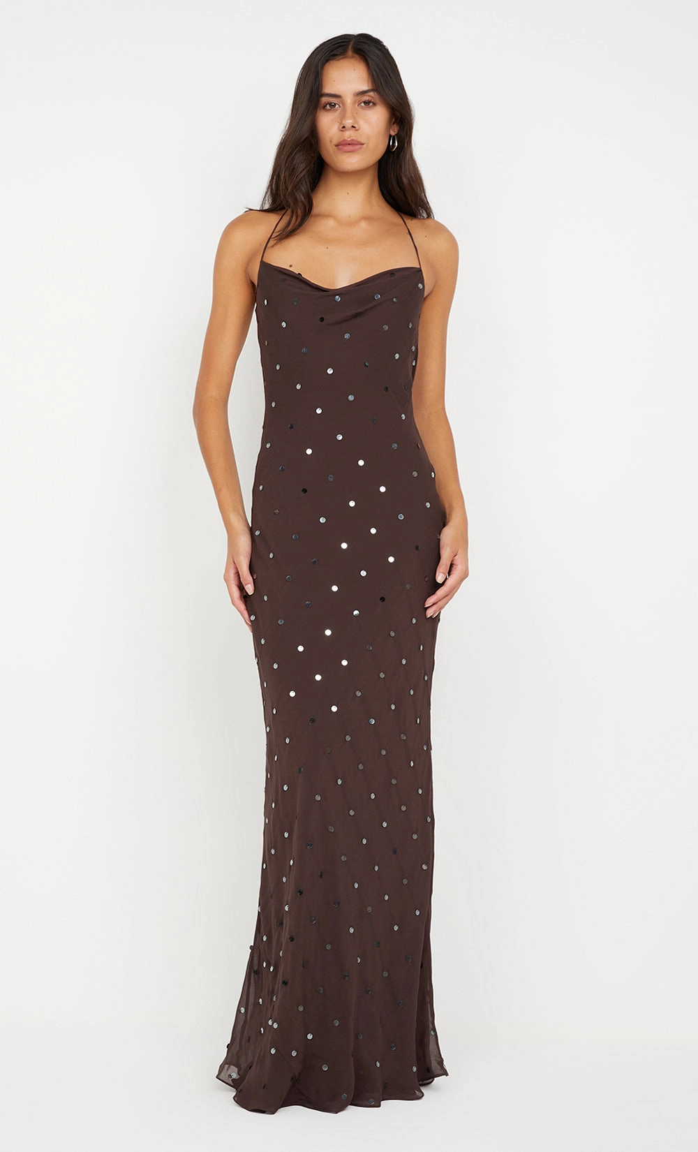 ARIELLE SLIP MAXI DRESS - DARK CHOCOLATE Light and Breezy Calm Aesthetic