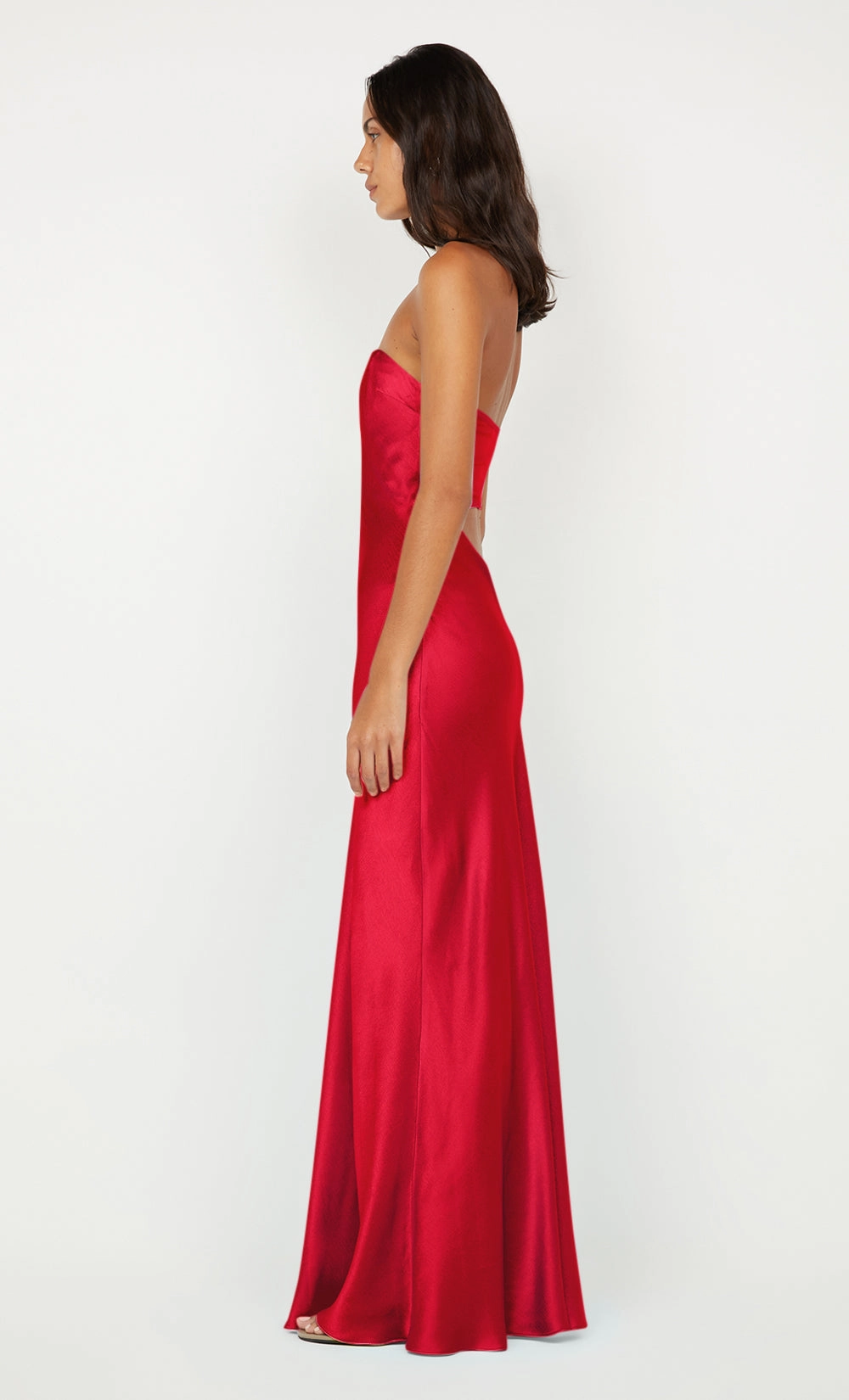 CINDER STRAPLESS MAXI DRESS - STRAWBERRY Theater-Night Boho Mood