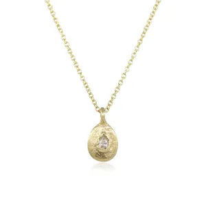 Pear Cut Diamond Gold Pendant Necklace