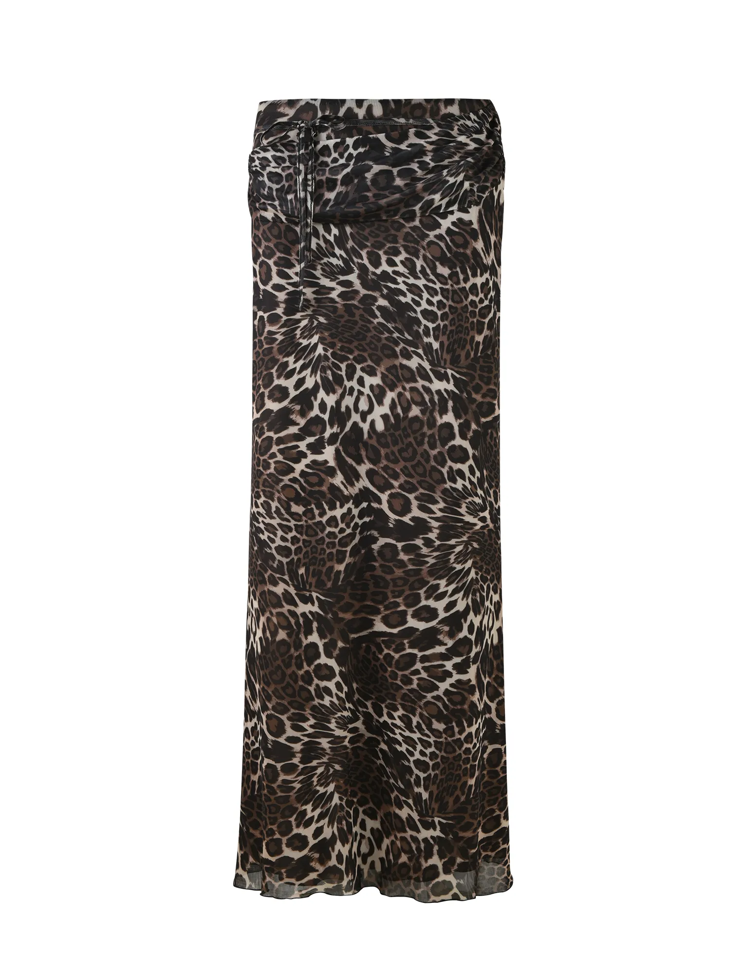 PEARL MAXI SKIRT - MULTI : LEOPARD Sleek Detail Tapered Cut