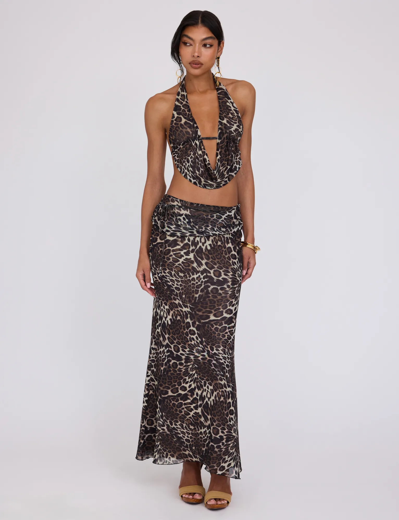 PEARL MAXI SKIRT - MULTI : LEOPARD Mix Culture Daily Mood