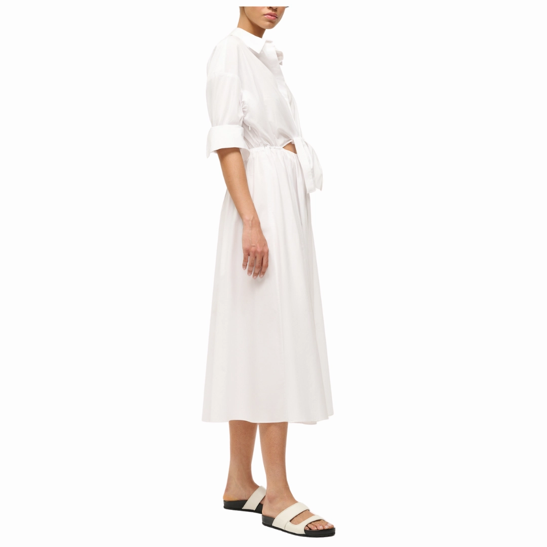 Lisa Tie Front Midi Dress Trendy Look