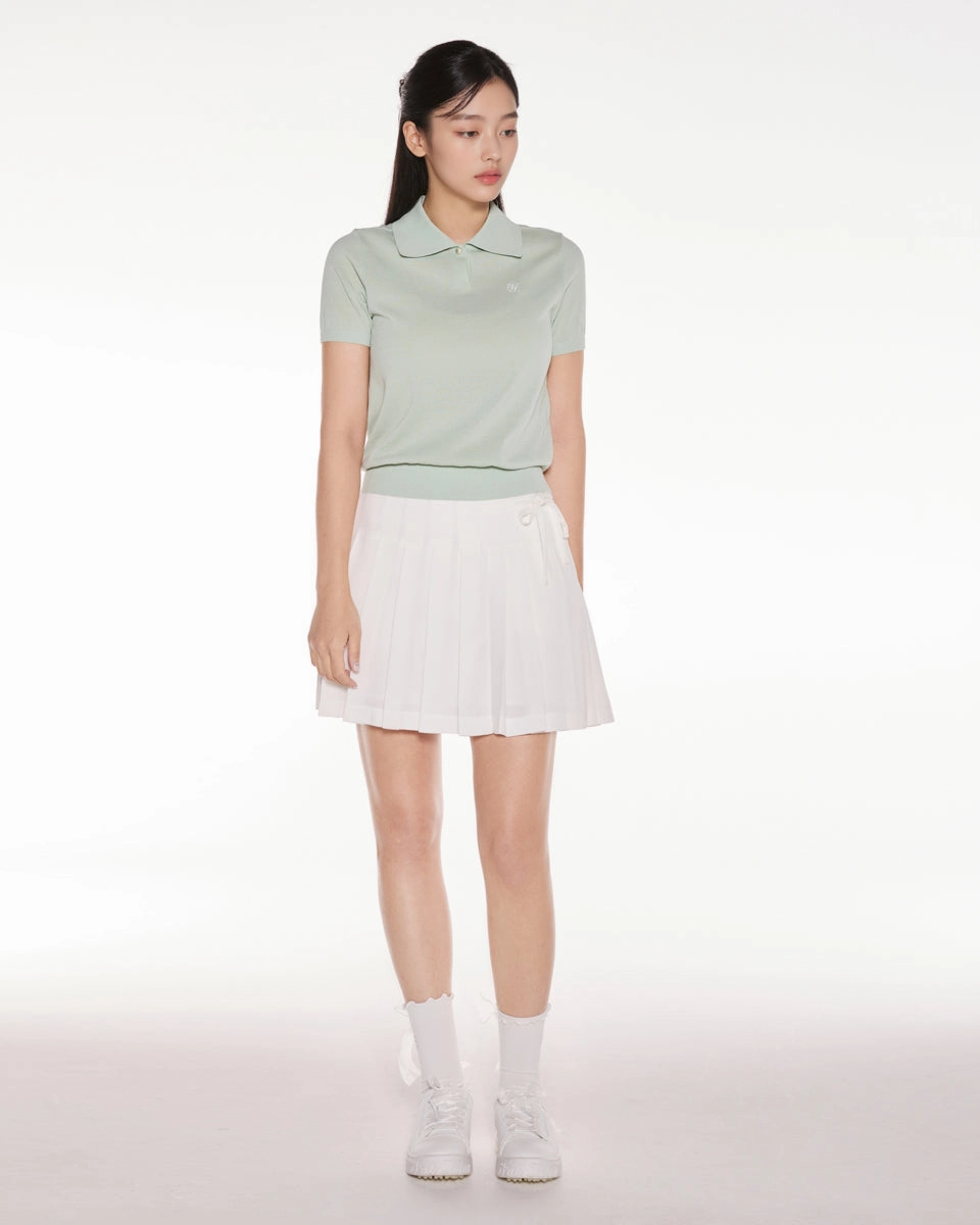 Durable Double Stitching Odor Control Technology Pearl point short sleeve knit - Mint
