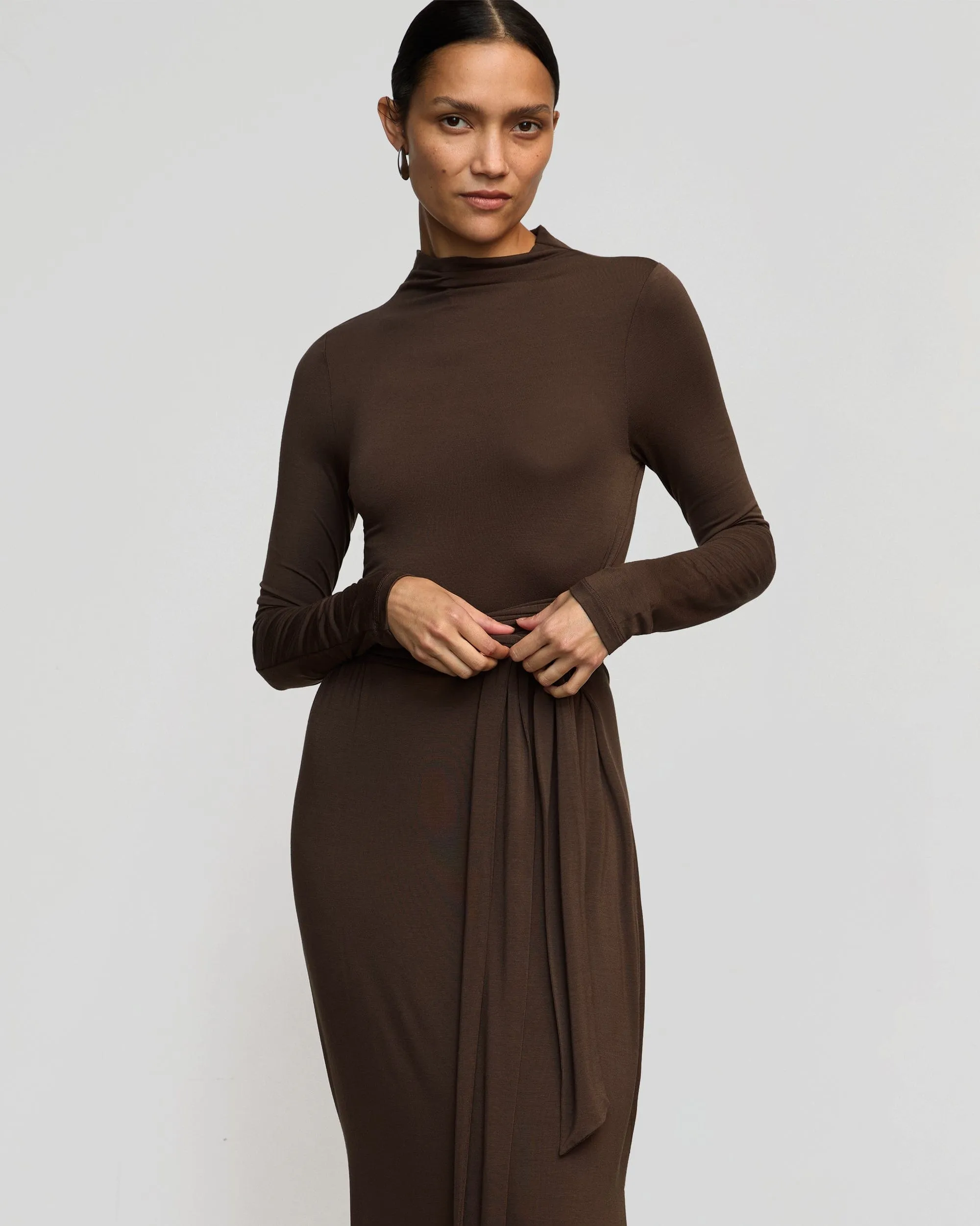 Casual chic dress Chic boho dress Vero Tie-Front Long-Sleeve Dress