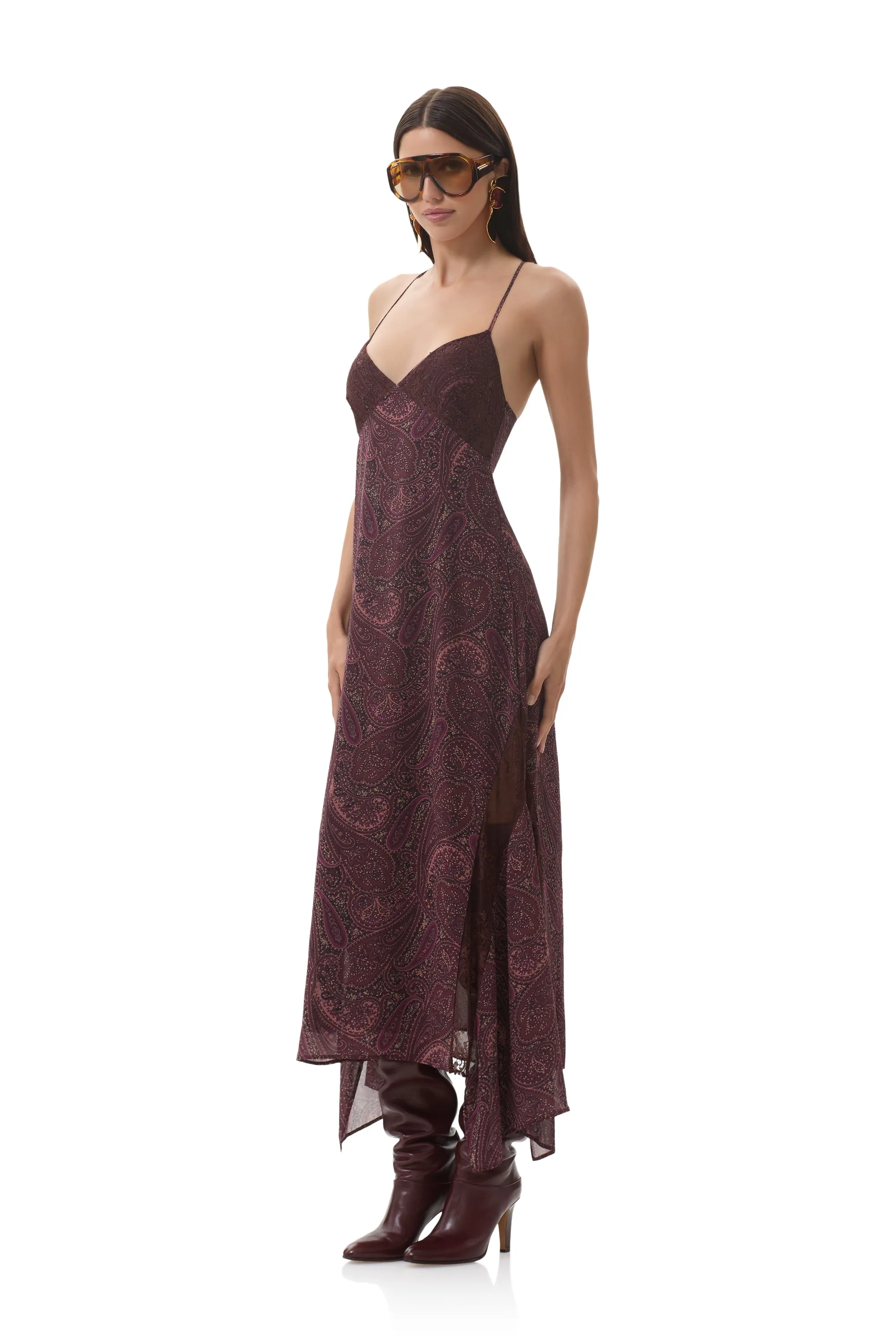 Christina Dress - Chocolate Paisley Fashionable Wear Soft Movement