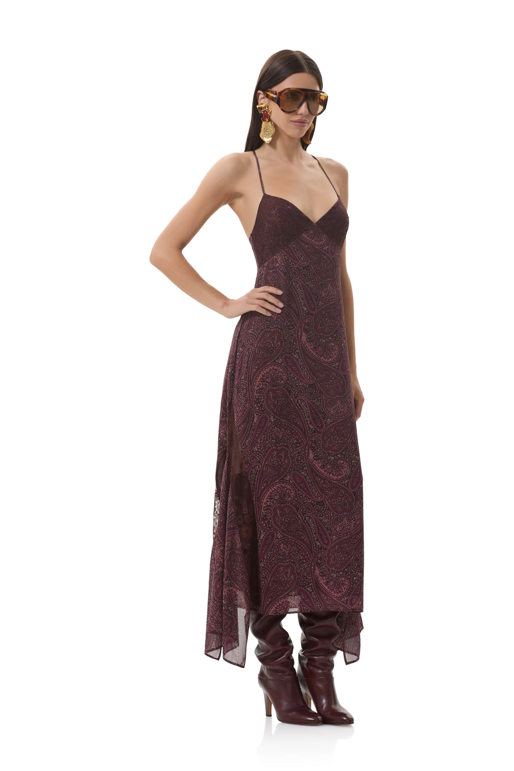 Scandi Light Timeless Vibe Christina Dress - Chocolate Paisley