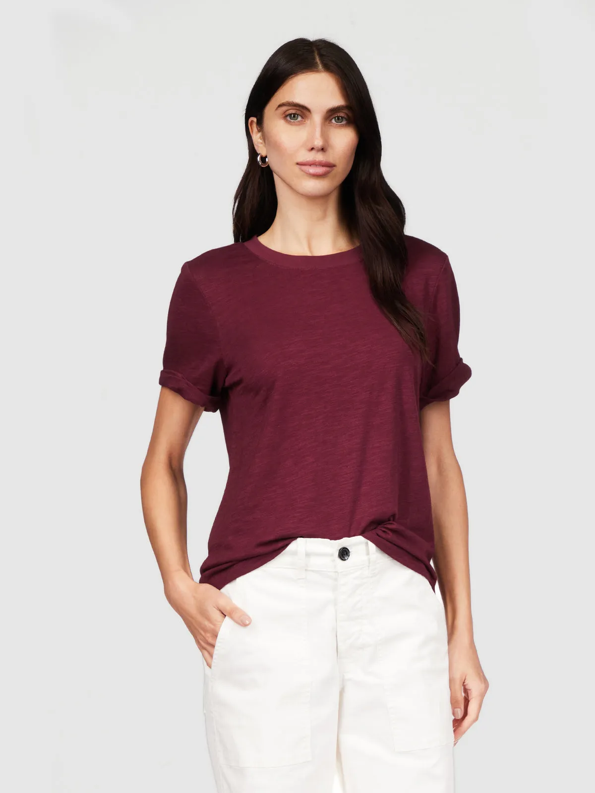 All Purpose Wear Comfortable Casual Perfect Tee Remix Night Berry