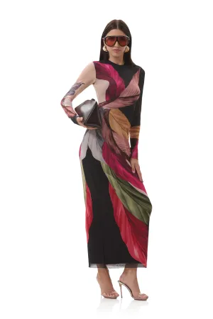 Didi Dress - Feather Fan Sleek Drape Country View