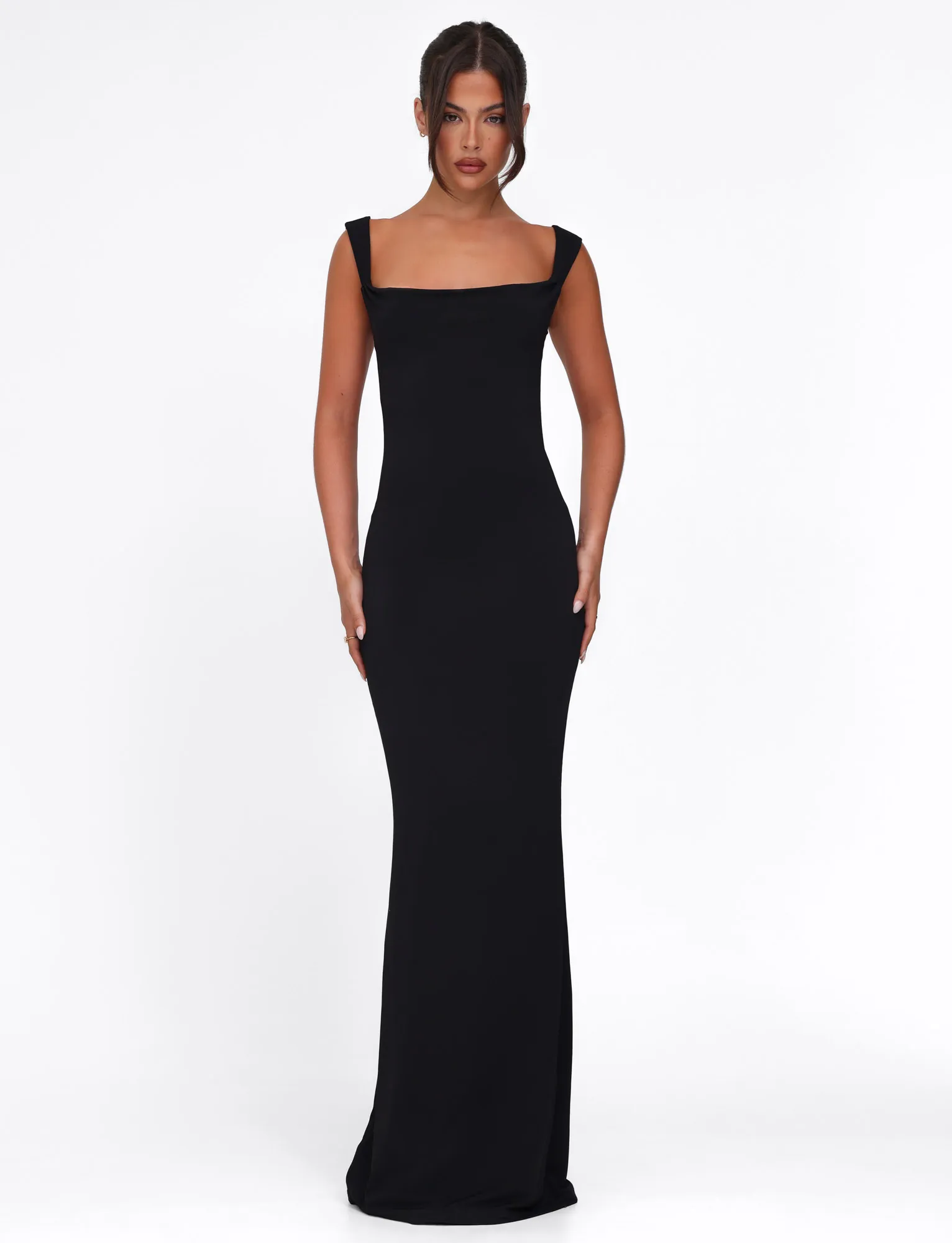 ZITA DRESS - BLACK Bishop-Sleeve