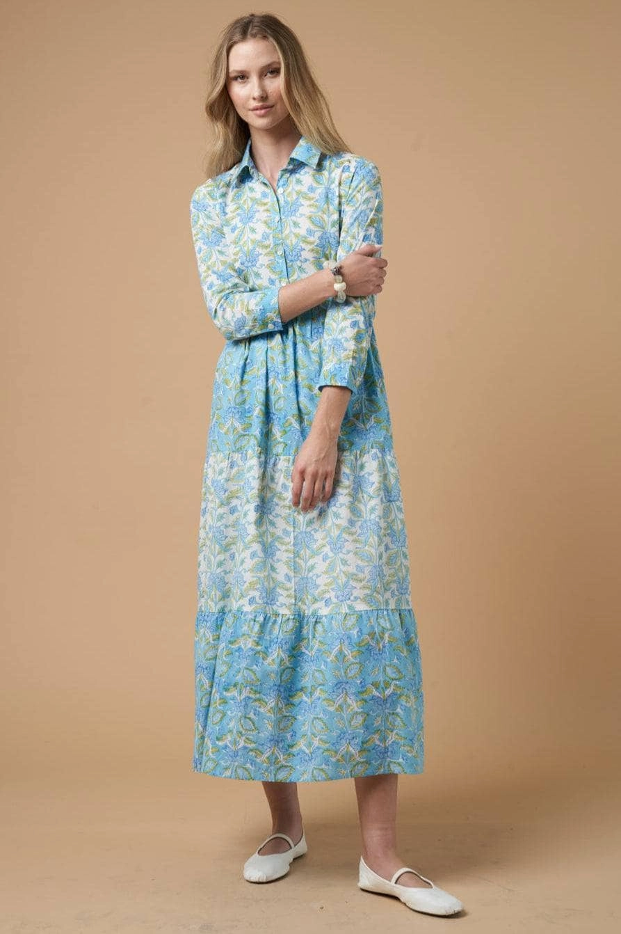 Chilly Comfort Flattering Fit for All Sonia Dress Blue