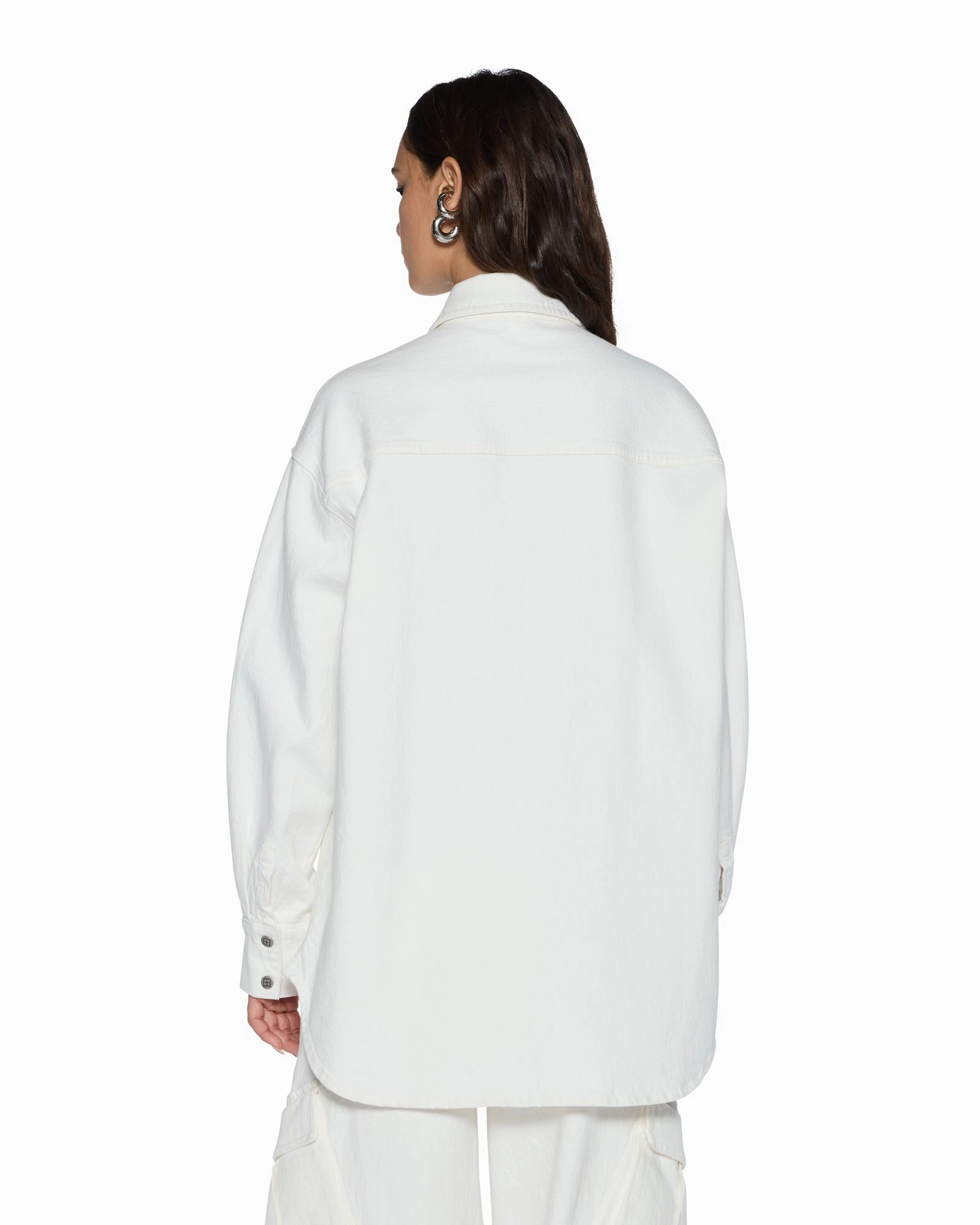 NonChafe Tag Placement OVERSIZED LS SHIRT ECRU