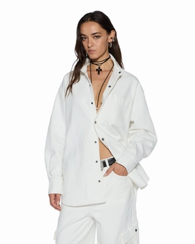 Oversized Fit OVERSIZED LS SHIRT ECRU