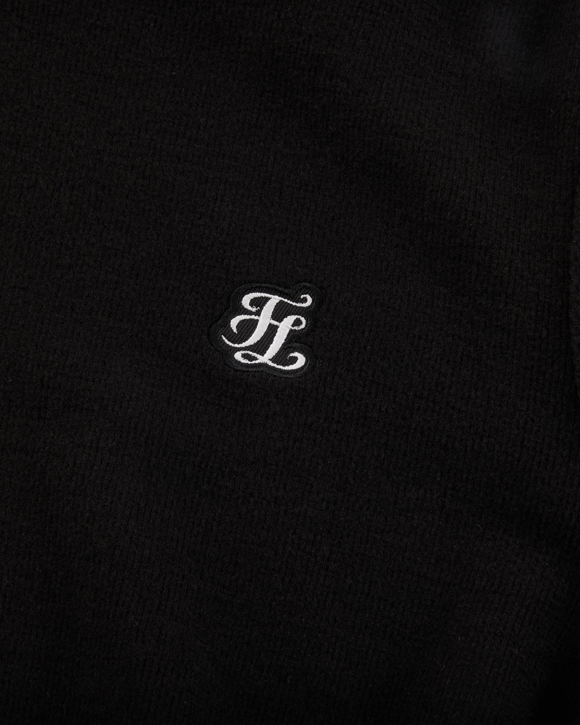 Fleeced high neck t-shirt - Black Weighted Hem Trim Breathable Lining