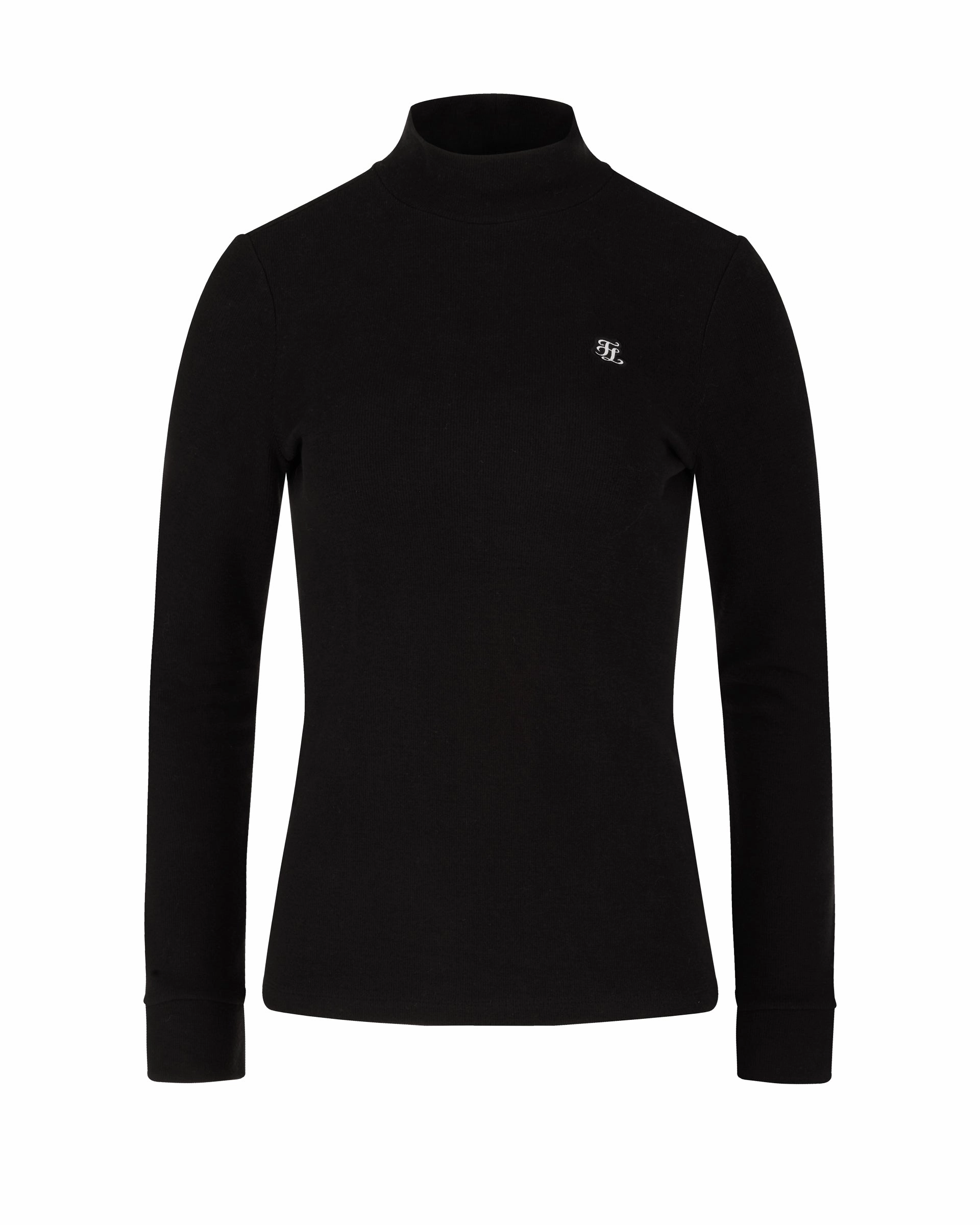 Fleeced high neck t-shirt - Black NonToxic Certification