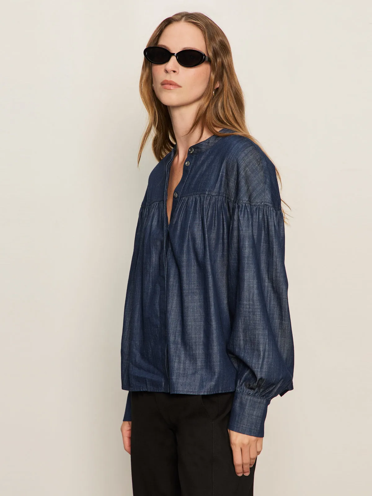 Cozy Layers Easy Wear Look Personal Best Blouse Moonshadow