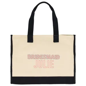 Personalized Beach Bag Tote Bags Coquette Custom Large Beach Tote Bags with Names Bridesmaid Gift Bag Tote