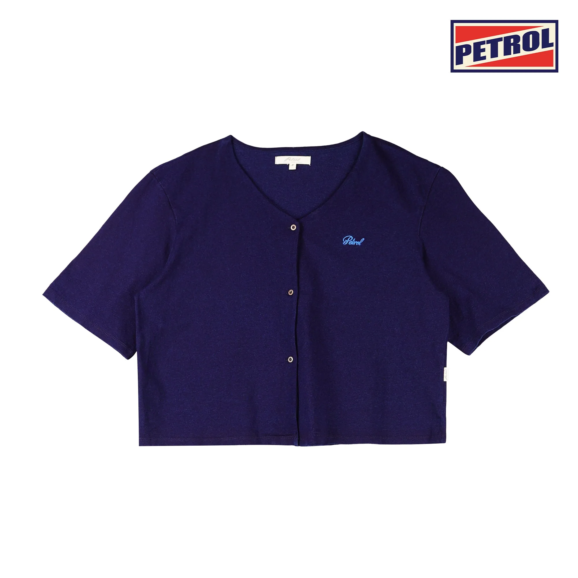 Petrol Ladies Basic Tees Boxy Fitting Indigo Fabric 129220 (Raw Wash)
